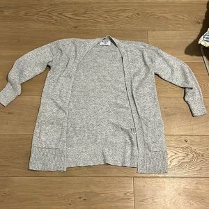A gray cardigan from old navy; sizes 10-12 girls